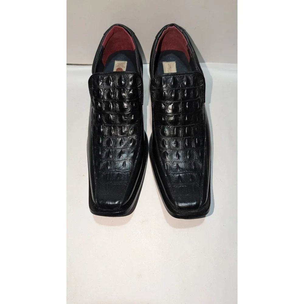 Lamasini Bull LEATHER Men's Loafer Dress Shoes Wedding Prom Formal 10 Black‎
